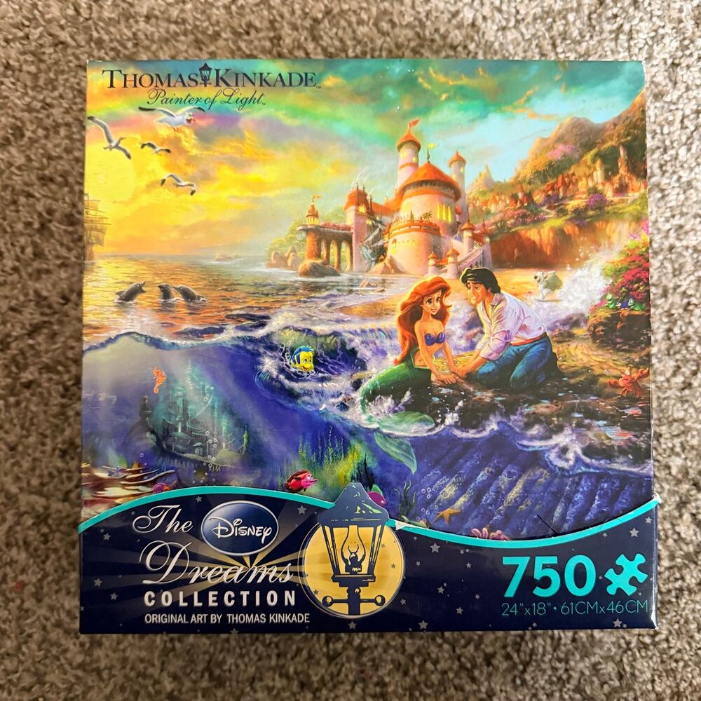 Thomas Kinkade Little Mermaid Jigsaw Puzzle Disney 750  Pieces NEW